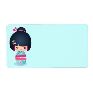 Kokeshi Cherry Address Label