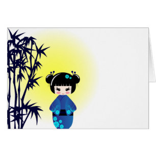 Kokeshi doll and bamboo