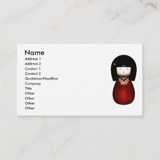 Kokeshi Doll Business Card