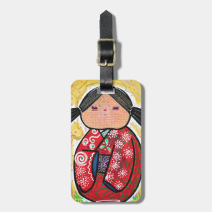 Kokeshi Doll Luggage Tag