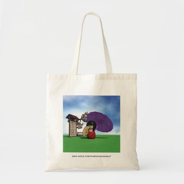 Kokeshi Doll Tote Bag (Front)