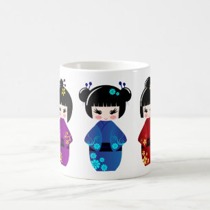 Kokeshi dolls coffee mug
