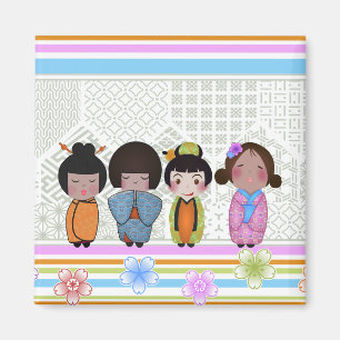 kokeshi dolls magnet