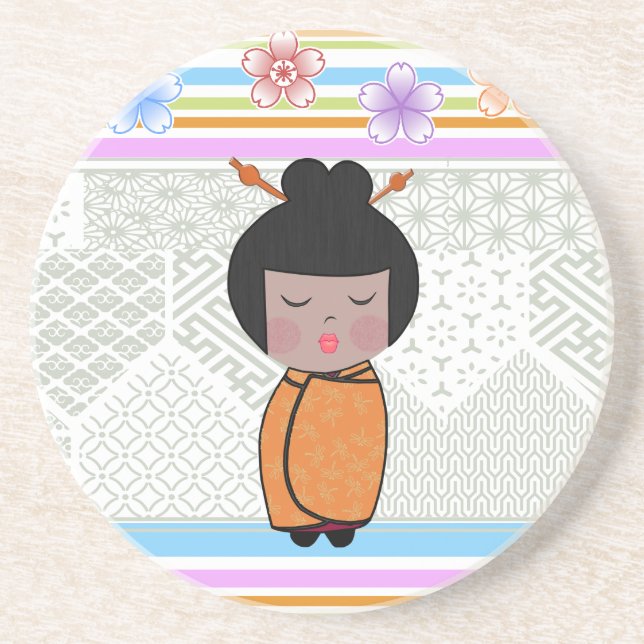 kokeshi dragonflies coaster (Front)