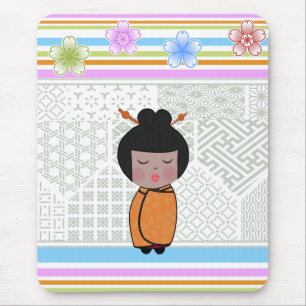 kokeshi dragonflies mouse pad