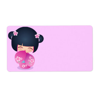 Kokeshi Fraise Address Label