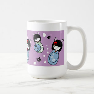 Kokeshi Kitty Ceramic Mug