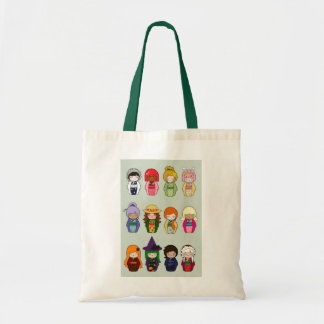 Kokeshi Months of the Year Tote Bag