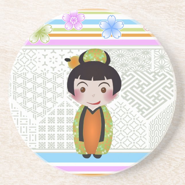 kokeshi noshi coaster (Front)