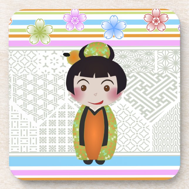 kokeshi noshi coaster (Front)