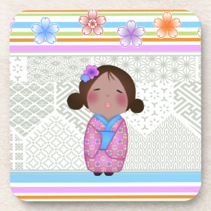 kokeshi sakura coaster