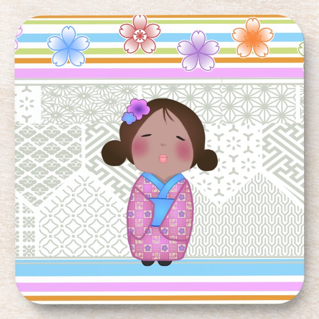 kokeshi sakura coaster (Front)