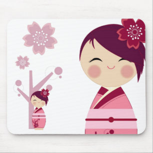 Kokeshi Sakura Mousepad