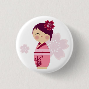 Kokeshi Sakura Pin