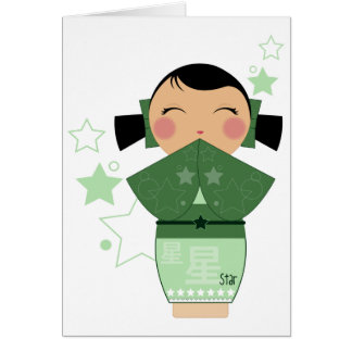 Kokeshi Star Cards
