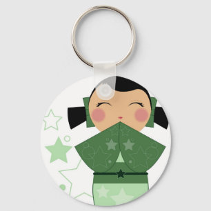 Kokeshi Star Keychain