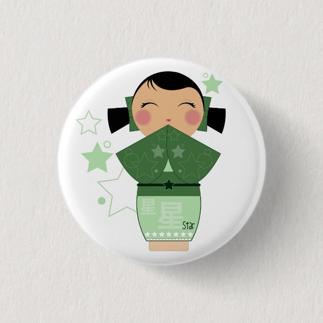 Kokeshi Star Pin (Front)