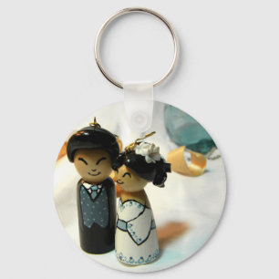 Kokeshi Wedding I Key Ring