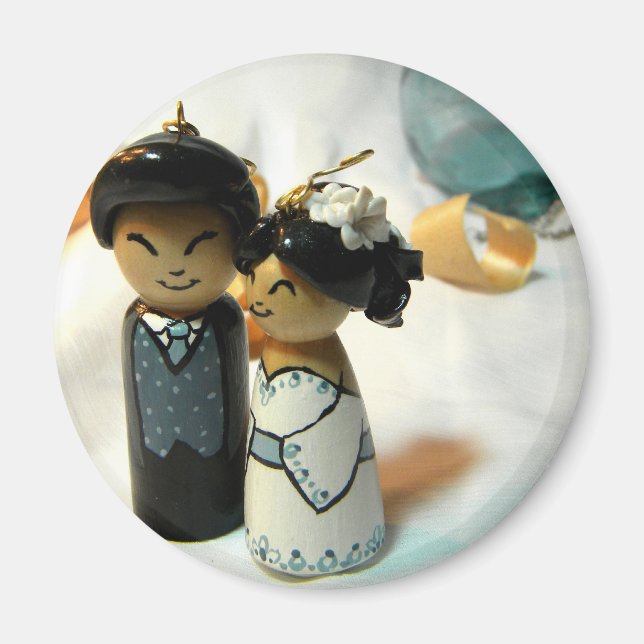 Kokeshi Wedding I Magnet (Front)