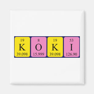 Koki periodic table name magnet