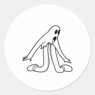 Koko The Clown Ghost Dancing Split Classic Round Sticker