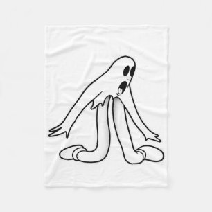 Koko The Clown Ghost Dancing Split  Fleece Blanket