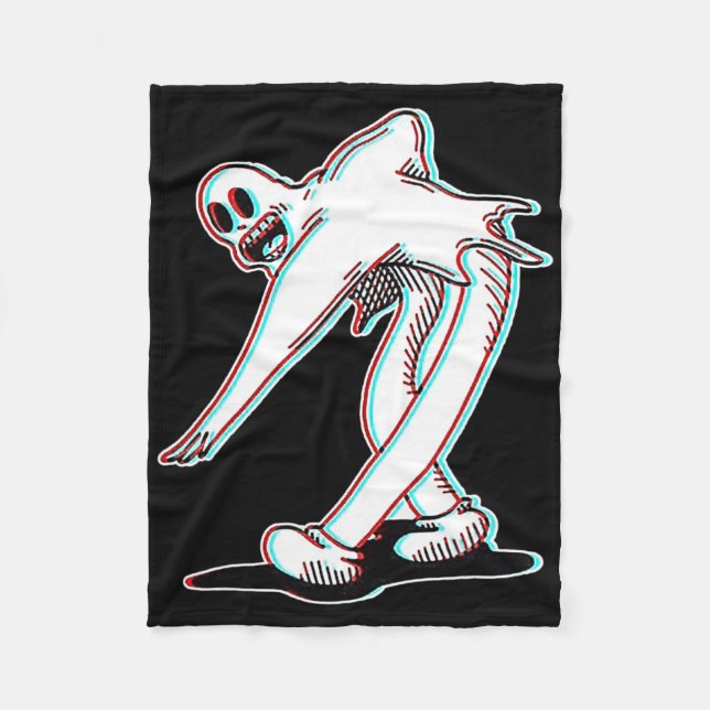 Koko The Clown Ghost Glitch Dancing  Fleece Blanket (Front)