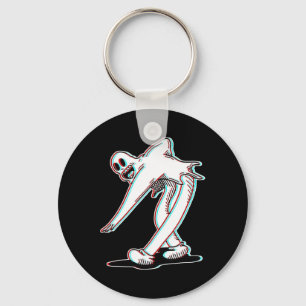 Koko The Clown Ghost Glitch Dancing Key Ring