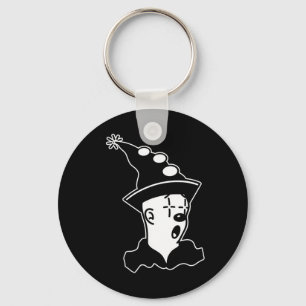 Koko The Clown Ghost Surprised Key Ring
