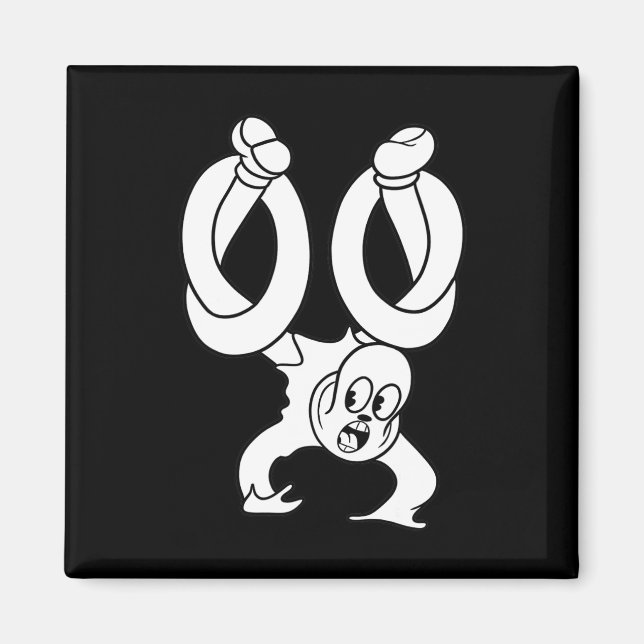 Koko The Clown Ghost Twisted Blackwork  Magnet (Front)