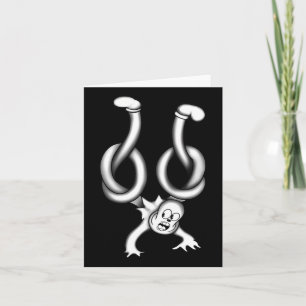 Koko The Clown Ghost Twisted Up Card