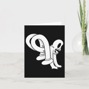 Koko The Clown Ghost Twisty Blackwork Card