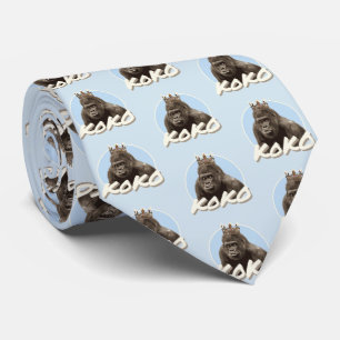 Koko The Gorilla Wearing Crown Tie