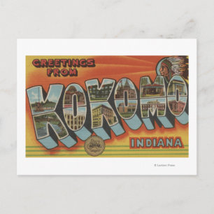 Kokomo, Indiana - Large Letter Scenes Postcard