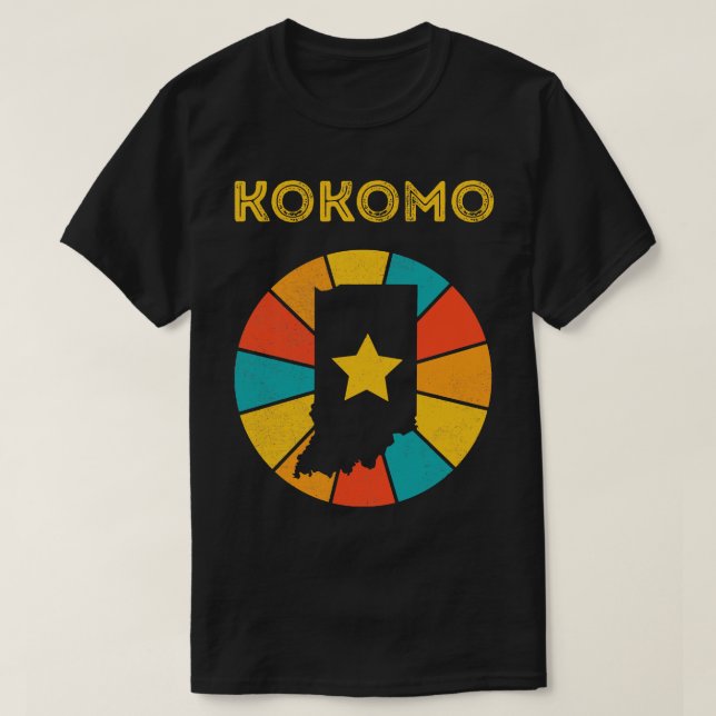 Kokomo Indiana Vintage Distressed Souvenir 1 T-Shirt (Design Front)