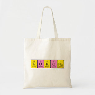 Kokona periodic table name tote bag