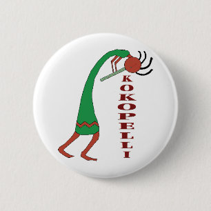 kokopelli 6 cm round badge