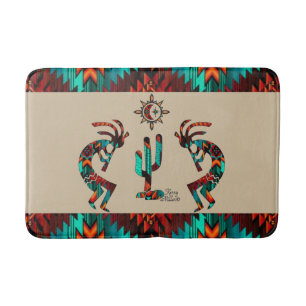 Kokopelli And Cactus Bath Mat