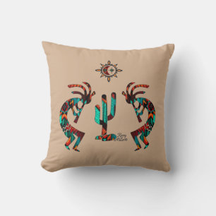 Kokopelli And Cactus Cushion