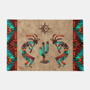 Kokopelli And Cactus Doormat