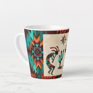 Kokopelli And Cactus Latte Mug