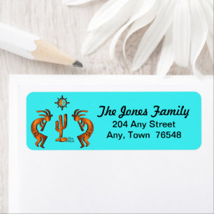 Kokopelli And Cactus Return Address Label