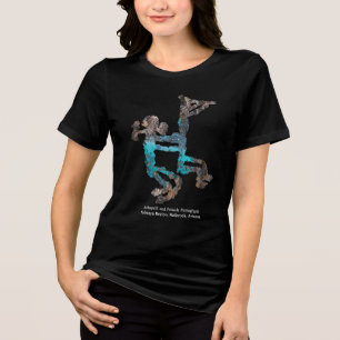 Kokopelli and Female Petroglyph Tri-Blend Shirt