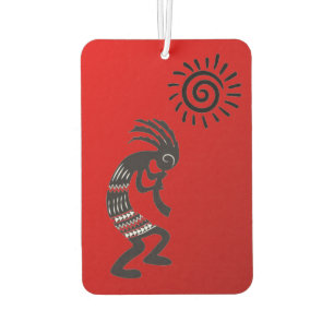 Kokopelli and Native Sun Symbol Car Air Freshener