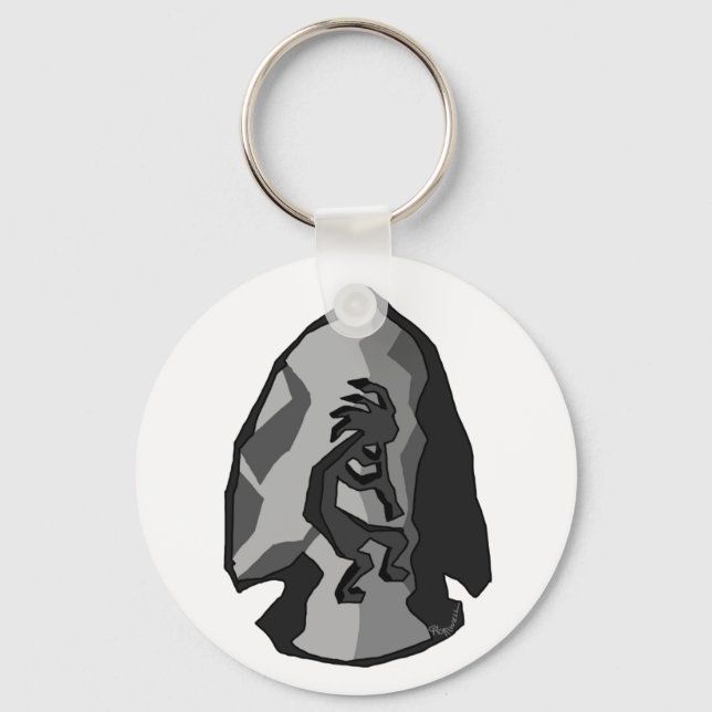 Kokopelli Arrowhead Key Ring (Front)