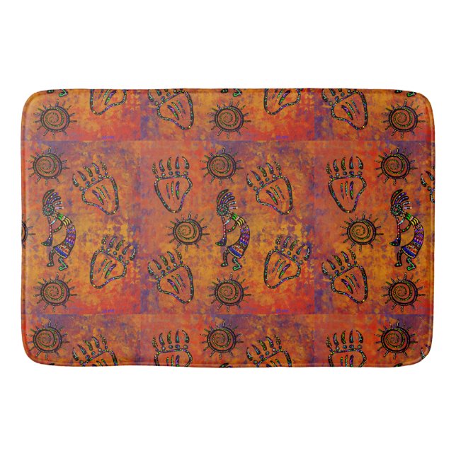 Kokopelli Art Bath Mat (Front)