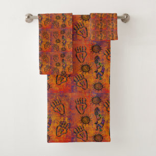 Kokopelli Art Bath Towel Set