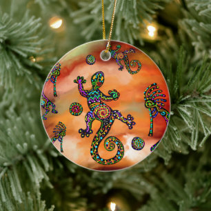 Kokopelli Art Ceramic Ornament