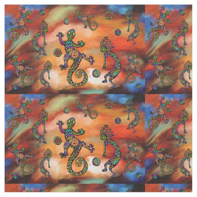 Kokopelli Art Fabric (Close Up)