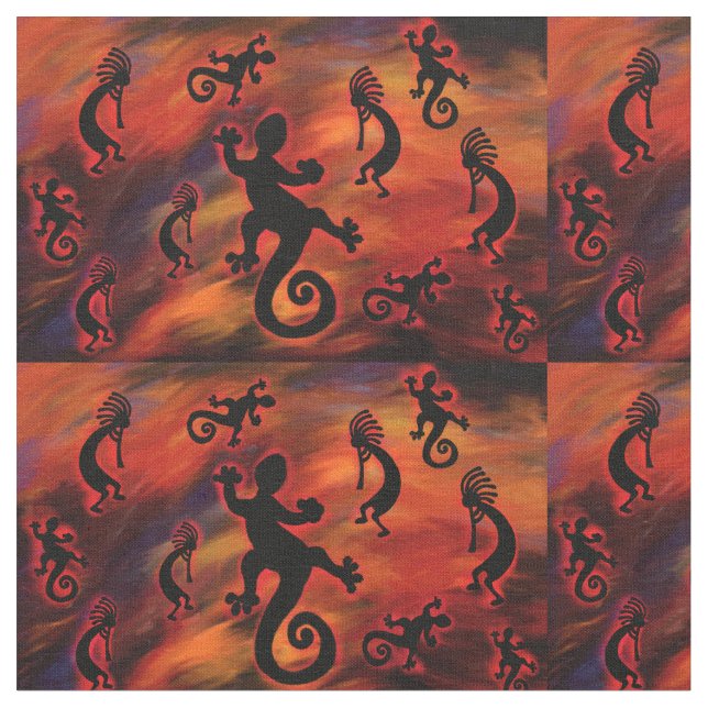 KOKOPELLI ART FABRIC (Close Up)